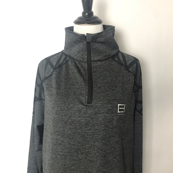 🎁 Tahari Sport Black Size Medium Quarter zip Long Sleeve women’s Top - Picture 2 of 5